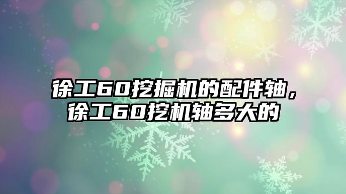 徐工60挖掘機(jī)的配件軸，徐工60挖機(jī)軸多大的