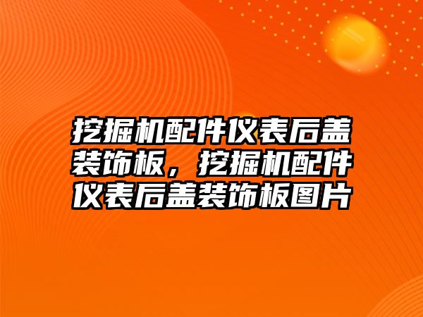 挖掘機(jī)配件儀表后蓋裝飾板，挖掘機(jī)配件儀表后蓋裝飾板圖片