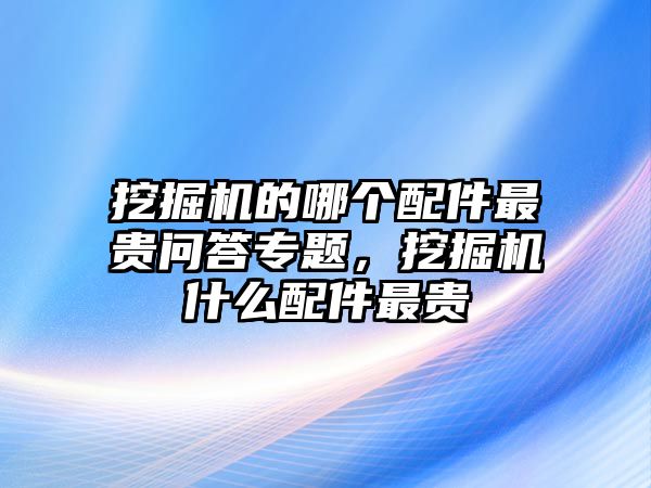 挖掘機的哪個配件最貴問答專題，挖掘機什么配件最貴