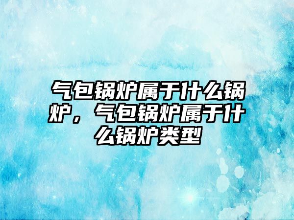 氣包鍋爐屬于什么鍋爐，氣包鍋爐屬于什么鍋爐類型