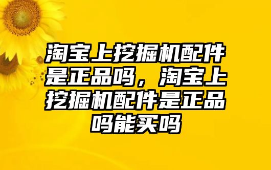 淘寶上挖掘機配件是正品嗎，淘寶上挖掘機配件是正品嗎能買嗎