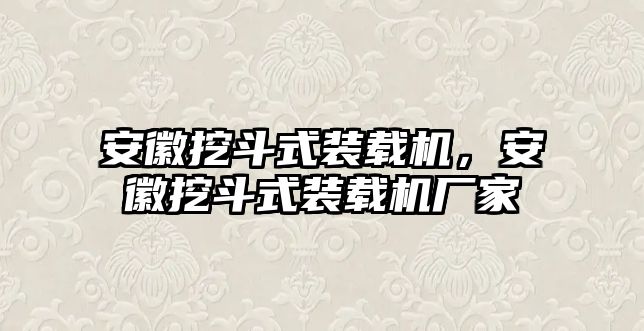 安徽挖斗式裝載機，安徽挖斗式裝載機廠家