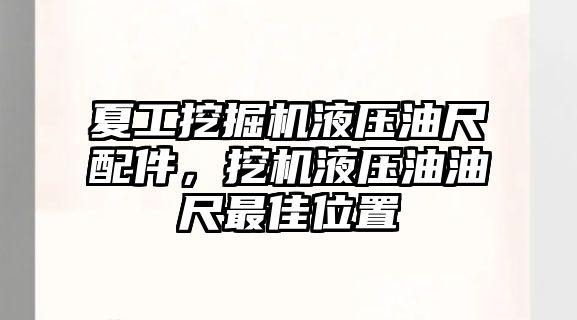 夏工挖掘機液壓油尺配件，挖機液壓油油尺最佳位置