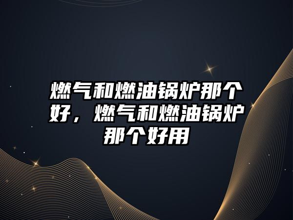 燃?xì)夂腿加湾仩t那個(gè)好，燃?xì)夂腿加湾仩t那個(gè)好用