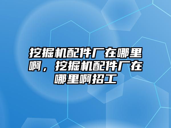 挖掘機配件廠在哪里啊，挖掘機配件廠在哪里啊招工