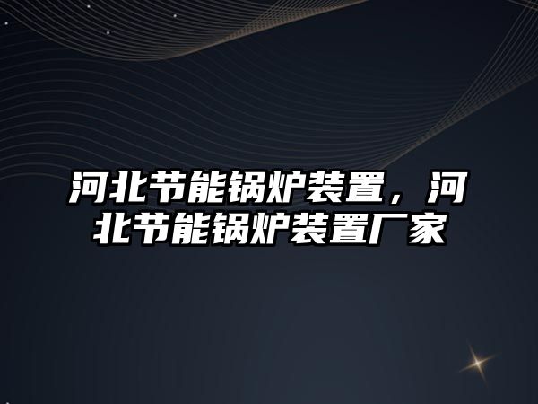 河北節(jié)能鍋爐裝置，河北節(jié)能鍋爐裝置廠家