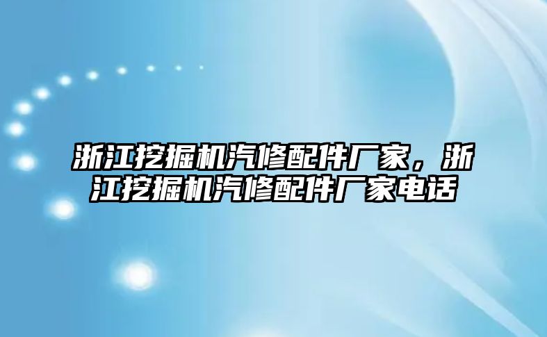 浙江挖掘機(jī)汽修配件廠家，浙江挖掘機(jī)汽修配件廠家電話