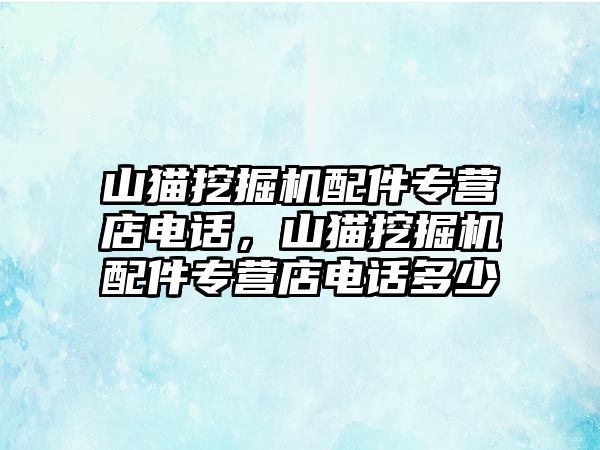 山貓挖掘機(jī)配件專營(yíng)店電話，山貓挖掘機(jī)配件專營(yíng)店電話多少