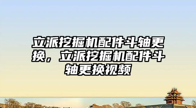 立派挖掘機配件斗軸更換，立派挖掘機配件斗軸更換視頻