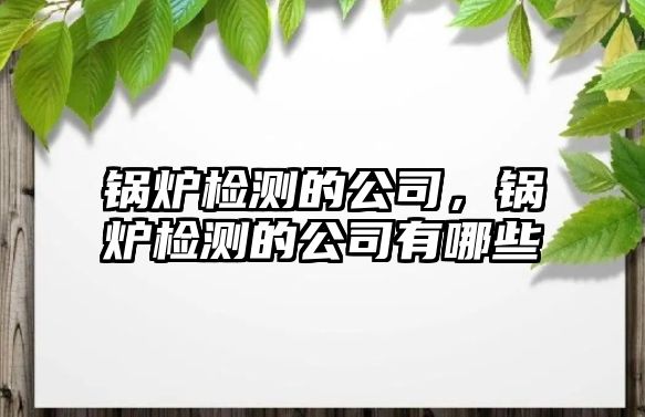 鍋爐檢測的公司，鍋爐檢測的公司有哪些