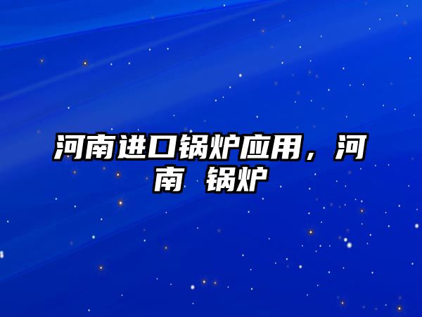 河南進(jìn)口鍋爐應(yīng)用，河南 鍋爐