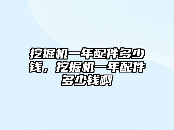 挖掘機(jī)一年配件多少錢，挖掘機(jī)一年配件多少錢啊