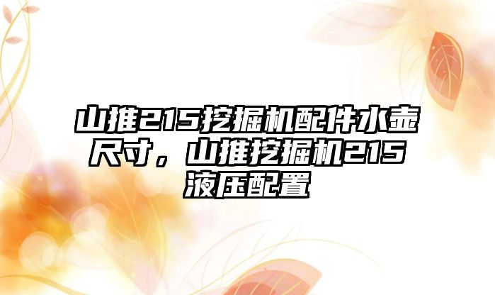 山推215挖掘機(jī)配件水壺尺寸，山推挖掘機(jī)215液壓配置