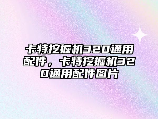 卡特挖掘機(jī)320通用配件，卡特挖掘機(jī)320通用配件圖片