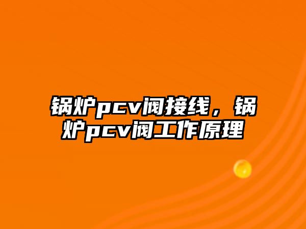 鍋爐pcv閥接線，鍋爐pcv閥工作原理