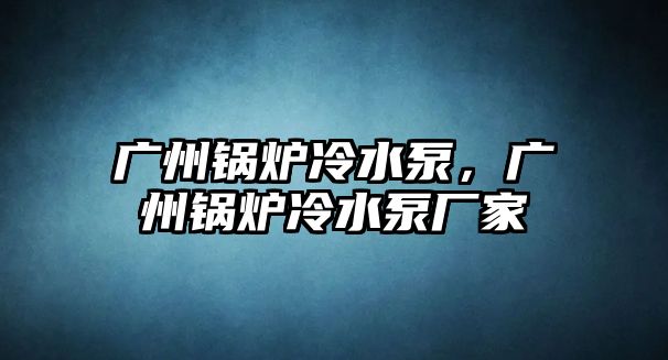 廣州鍋爐冷水泵，廣州鍋爐冷水泵廠家