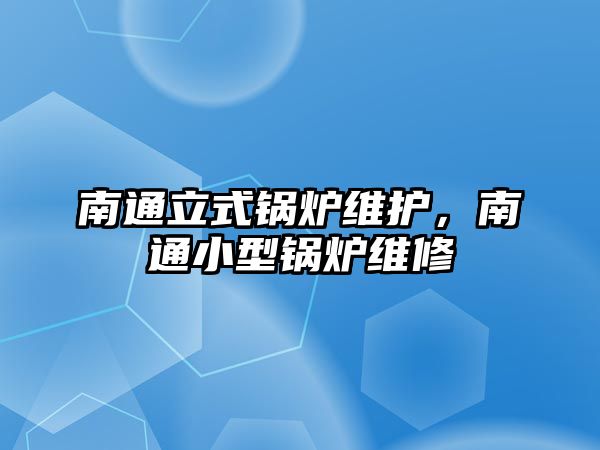 南通立式鍋爐維護(hù)，南通小型鍋爐維修