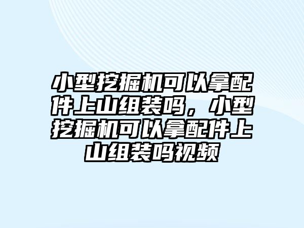 小型挖掘機(jī)可以拿配件上山組裝嗎，小型挖掘機(jī)可以拿配件上山組裝嗎視頻