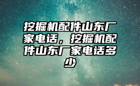 挖掘機配件山東廠家電話，挖掘機配件山東廠家電話多少