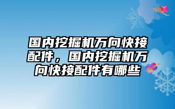 國(guó)內(nèi)挖掘機(jī)萬向快接配件，國(guó)內(nèi)挖掘機(jī)萬向快接配件有哪些