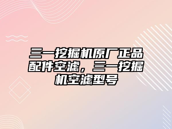 三一挖掘機(jī)原廠正品配件空濾，三一挖掘機(jī)空濾型號(hào)