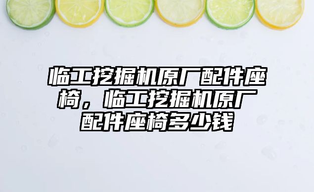 臨工挖掘機原廠配件座椅，臨工挖掘機原廠配件座椅多少錢