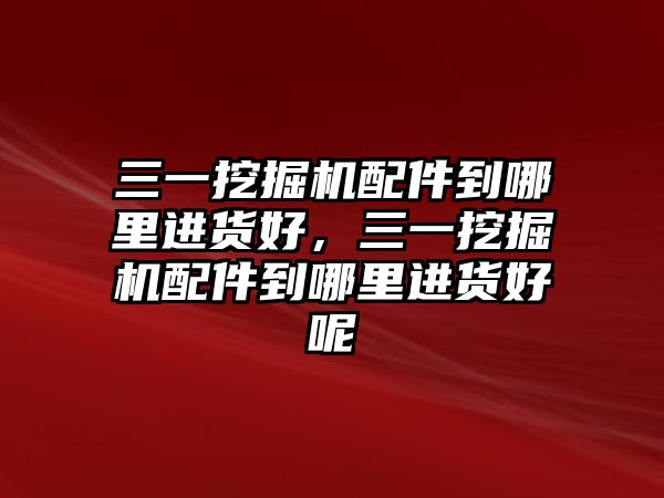 三一挖掘機(jī)配件到哪里進(jìn)貨好，三一挖掘機(jī)配件到哪里進(jìn)貨好呢