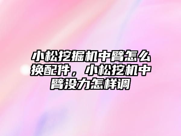 小松挖掘機中臂怎么換配件，小松挖機中臂沒力怎樣調(diào)