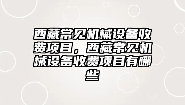 西藏常見機(jī)械設(shè)備收費(fèi)項(xiàng)目，西藏常見機(jī)械設(shè)備收費(fèi)項(xiàng)目有哪些