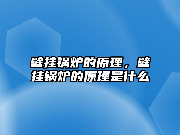 壁掛鍋爐的原理，壁掛鍋爐的原理是什么