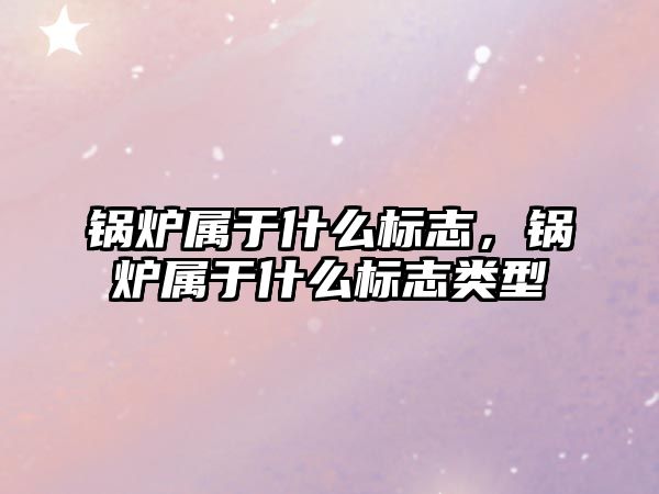 鍋爐屬于什么標志，鍋爐屬于什么標志類型