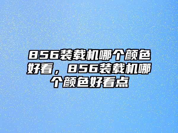 856裝載機(jī)哪個(gè)顏色好看，856裝載機(jī)哪個(gè)顏色好看點(diǎn)