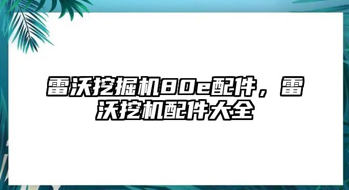 雷沃挖掘機80e配件，雷沃挖機配件大全