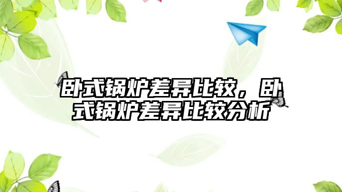 臥式鍋爐差異比較，臥式鍋爐差異比較分析