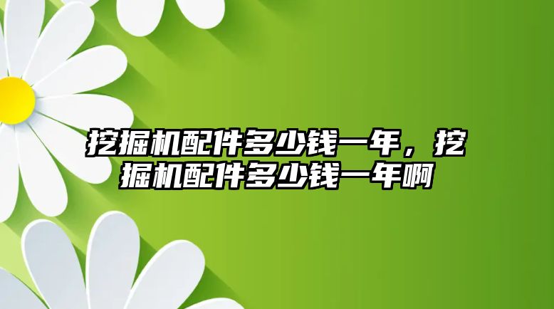 挖掘機配件多少錢一年，挖掘機配件多少錢一年啊