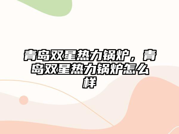 青島雙星熱力鍋爐，青島雙星熱力鍋爐怎么樣