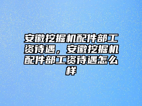 安徽挖掘機(jī)配件部工資待遇，安徽挖掘機(jī)配件部工資待遇怎么樣