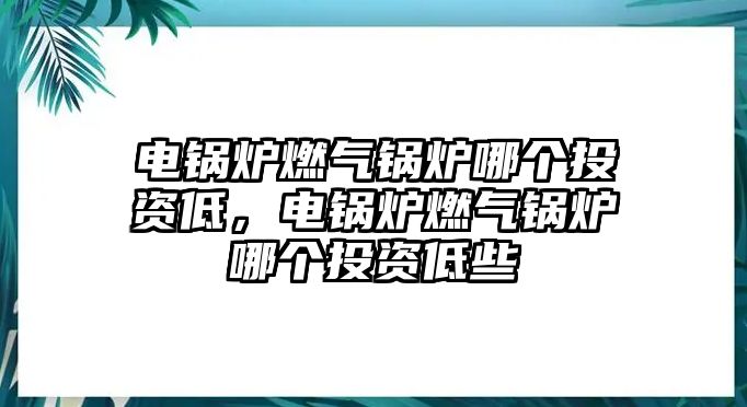 電鍋爐燃?xì)忮仩t哪個(gè)投資低，電鍋爐燃?xì)忮仩t哪個(gè)投資低些