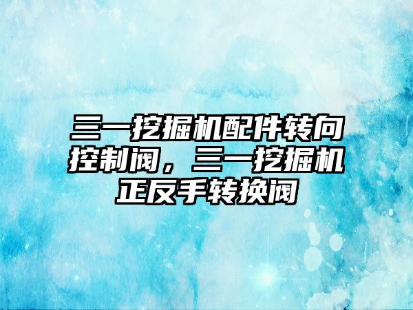 三一挖掘機配件轉(zhuǎn)向控制閥，三一挖掘機正反手轉(zhuǎn)換閥