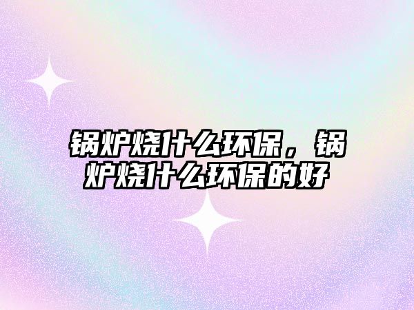 鍋爐燒什么環(huán)保，鍋爐燒什么環(huán)保的好