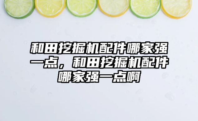 和田挖掘機配件哪家強一點，和田挖掘機配件哪家強一點啊