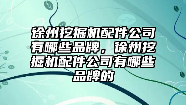 徐州挖掘機(jī)配件公司有哪些品牌，徐州挖掘機(jī)配件公司有哪些品牌的