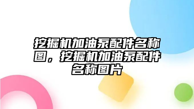 挖掘機(jī)加油泵配件名稱圖，挖掘機(jī)加油泵配件名稱圖片