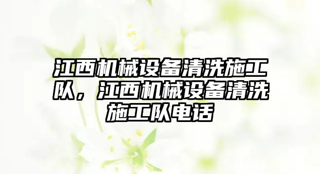 江西機械設備清洗施工隊，江西機械設備清洗施工隊電話