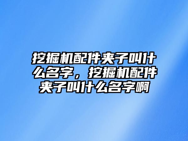 挖掘機配件夾子叫什么名字，挖掘機配件夾子叫什么名字啊