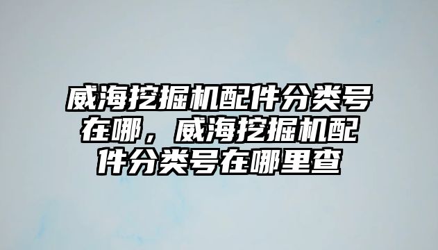 威海挖掘機(jī)配件分類(lèi)號(hào)在哪，威海挖掘機(jī)配件分類(lèi)號(hào)在哪里查