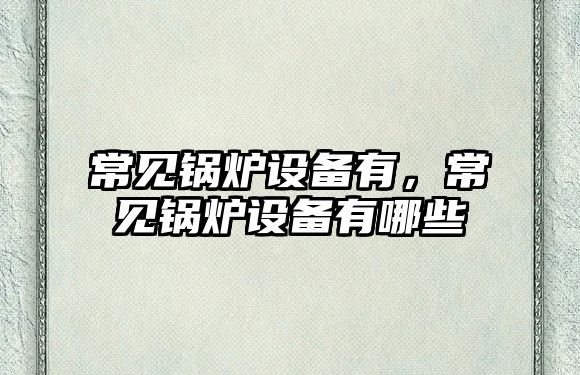 常見(jiàn)鍋爐設(shè)備有，常見(jiàn)鍋爐設(shè)備有哪些