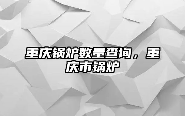 重慶鍋爐數(shù)量查詢，重慶市鍋爐