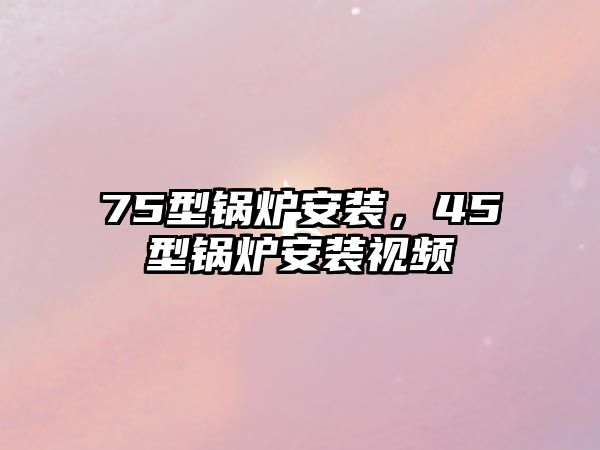 75型鍋爐安裝，45型鍋爐安裝視頻