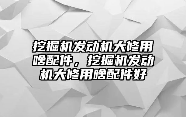 挖掘機發(fā)動機大修用啥配件，挖掘機發(fā)動機大修用啥配件好